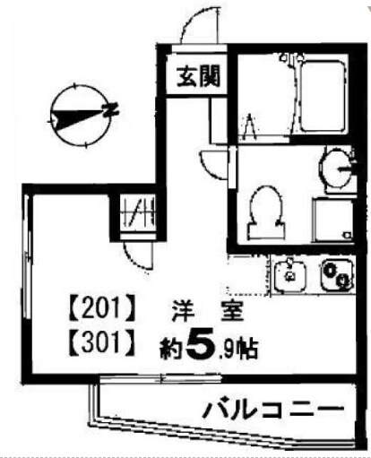 カーサフェリーチェの物件間取画像