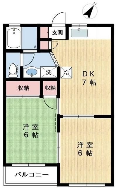 第１弥生コーポの物件間取画像