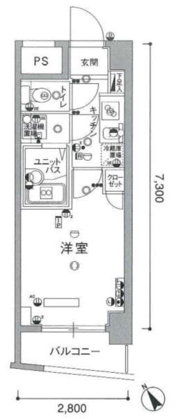 スカイコート後楽園ウエストの物件間取画像