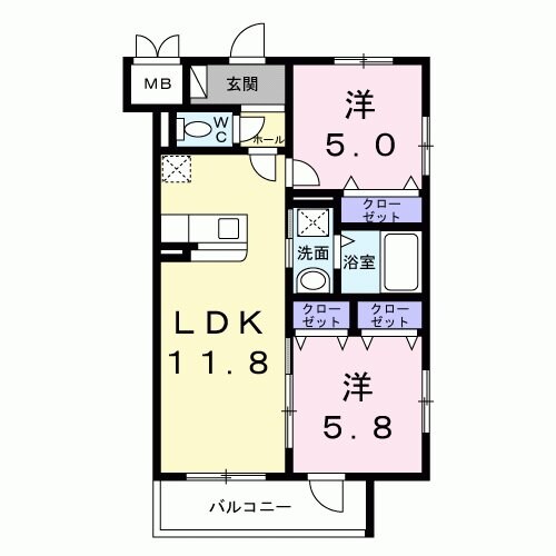 ソレアード志茂の物件間取画像