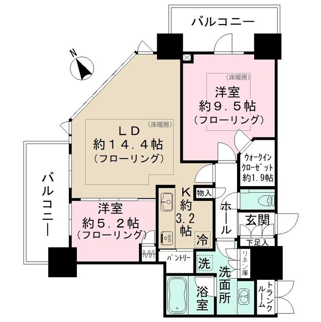 ザ・タワー十条の物件間取画像