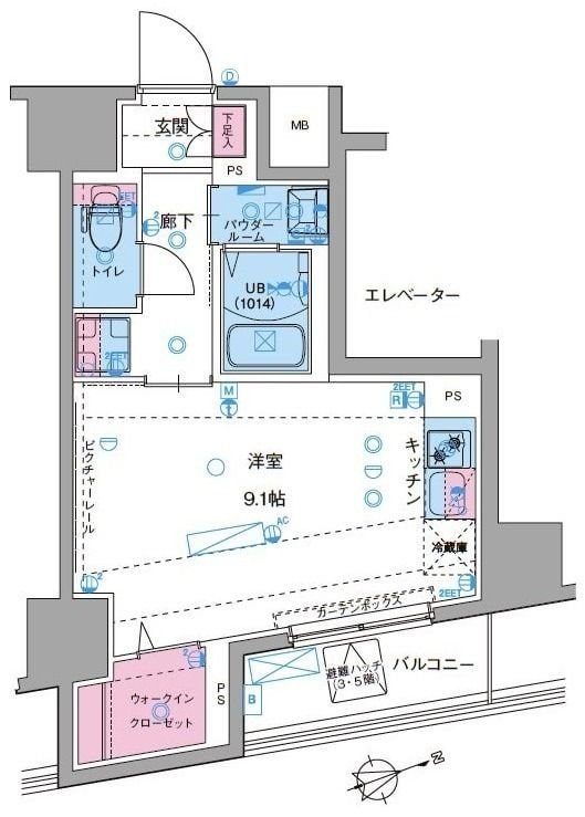 GENOVIA駒込駅 green veilの物件間取画像