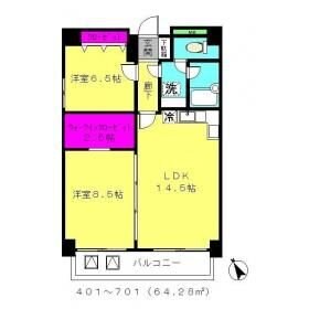 ファインフィールド東館の物件間取画像