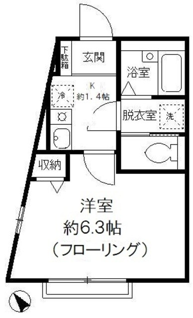 エテルノ弥生の物件間取画像