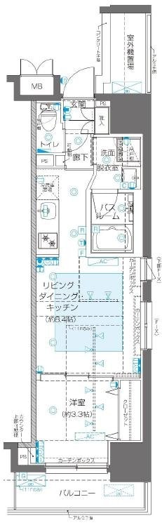 ZOOM新宿御苑前の物件間取画像