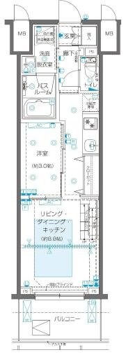 ZOOM新宿御苑前の物件間取画像