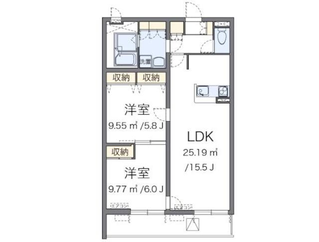 レオネクストエクセルアサヒVIの物件間取画像