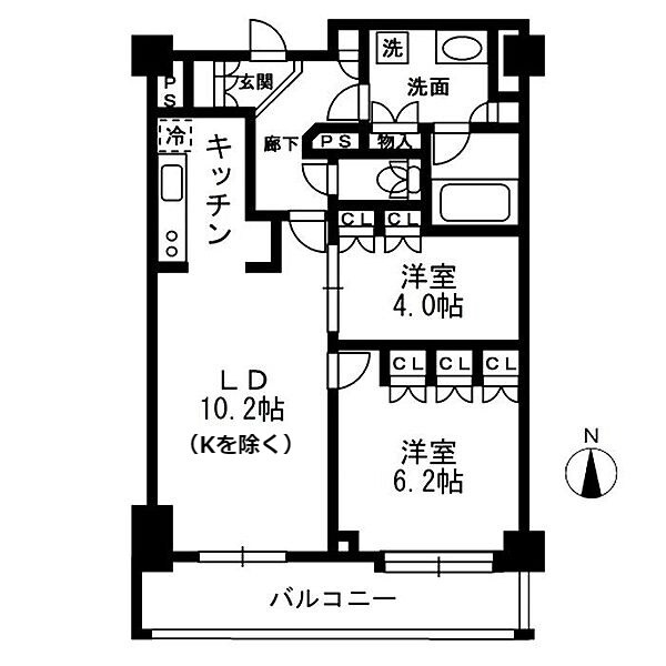 レジディア中落合Bの物件間取画像