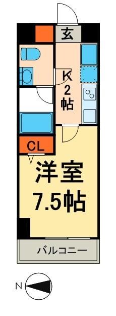 ライジングプレイス浅草五番館の物件間取画像