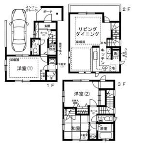 港区白金台2丁目戸建の物件間取画像