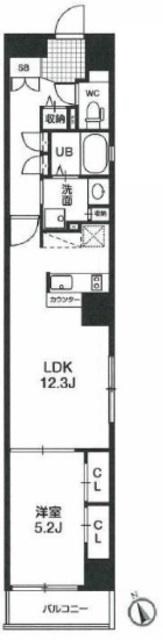 レピュア浅草の物件間取画像