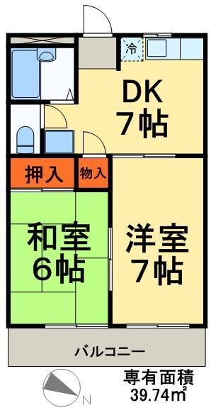 シャトル金町の物件間取画像