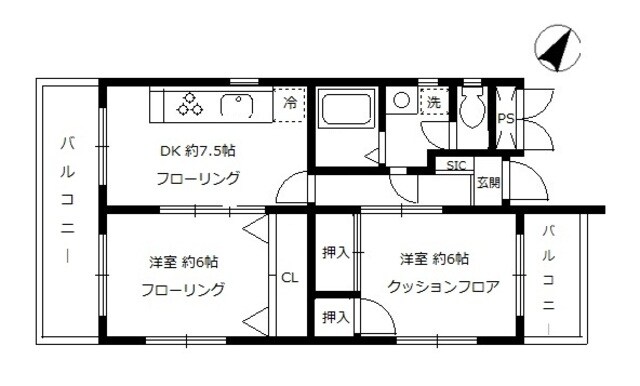 ファインコート高砂の物件間取画像