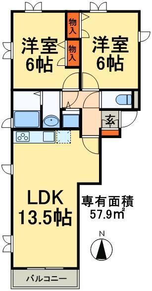 ＳＡＬＡ　ＦＬＯＲＡの物件間取画像