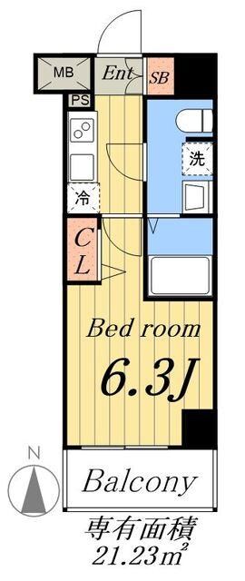メインステージ千住中居町の物件間取画像