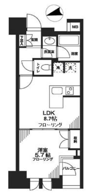 シティハウス東京新橋の物件間取画像