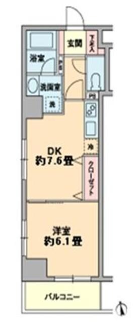 カスタリア新富町の物件間取画像