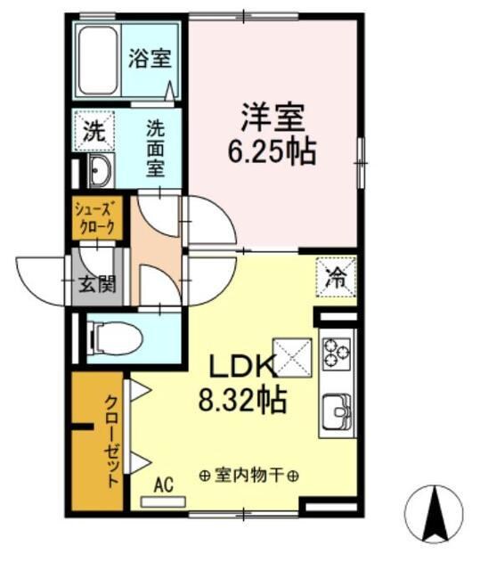 Ｄ－ｒｏｏｍ天神の物件間取画像