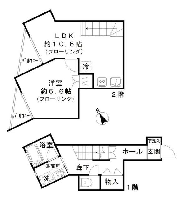 エスパス自由が丘の物件間取画像