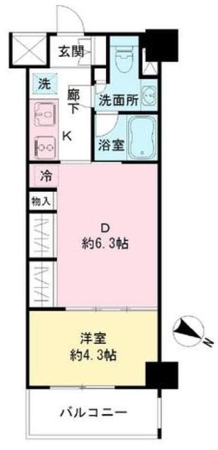 ＩＢＩＳ市ヶ谷の物件間取画像