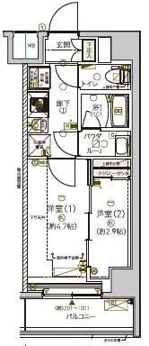 メインステージ南砂町の物件間取画像