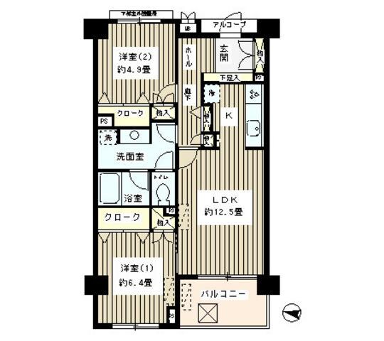 パーシモンヒルズの物件間取画像