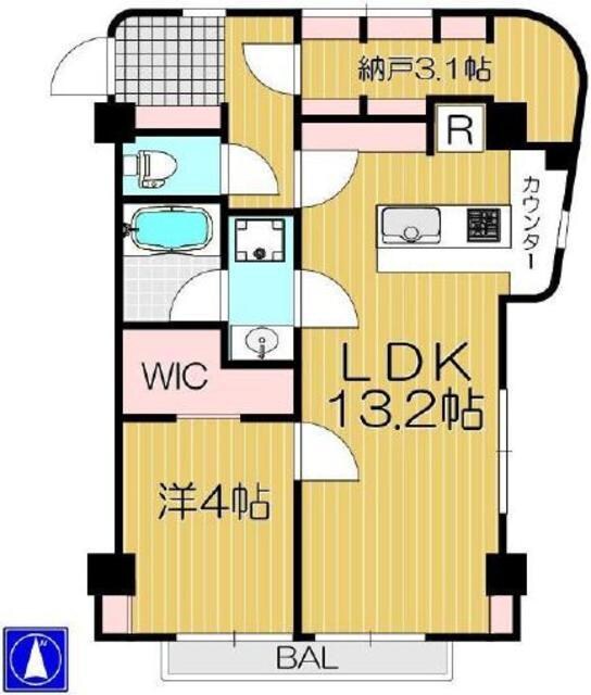 サンライズ・マンションの物件間取画像