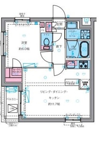 ジェノヴィア四谷三丁目グリーンヴェールの物件間取画像