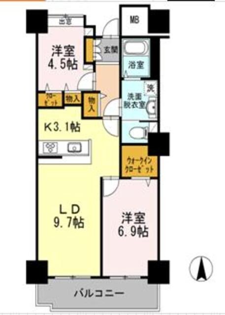 品川シーサイドビュータワー1の物件間取画像