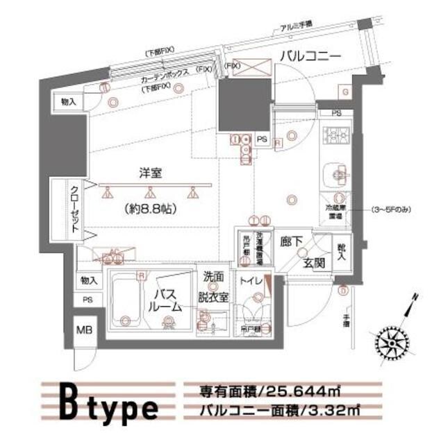 ZOOM都立大学の物件間取画像