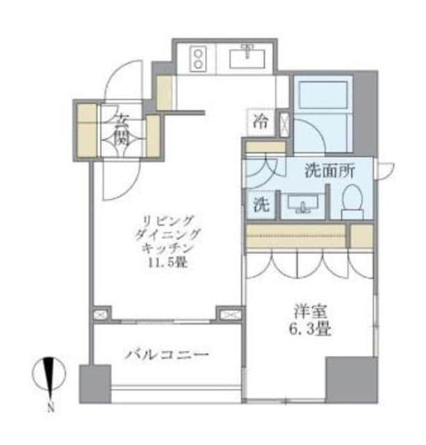 Lasante　麻布十番の物件間取画像