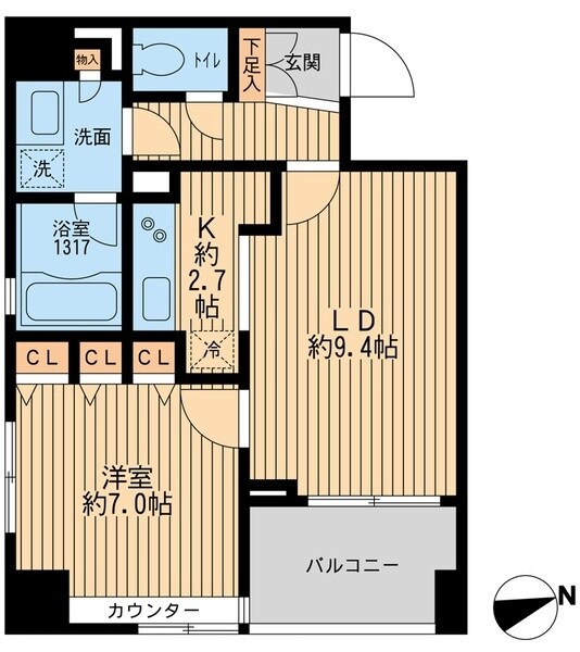 クリオ戸越銀座弐番館の物件間取画像