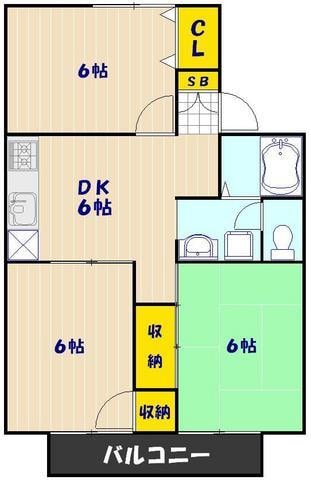 ビュー・エミネント１の物件間取画像