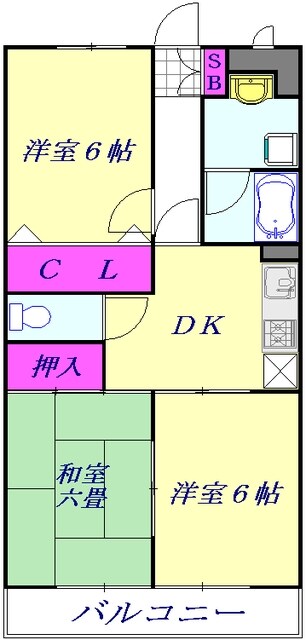 ガーデンハウス塚越の物件間取画像