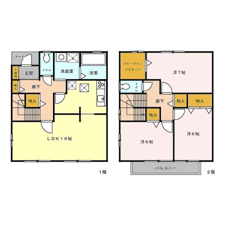 タウンコート　Ｂの物件間取画像