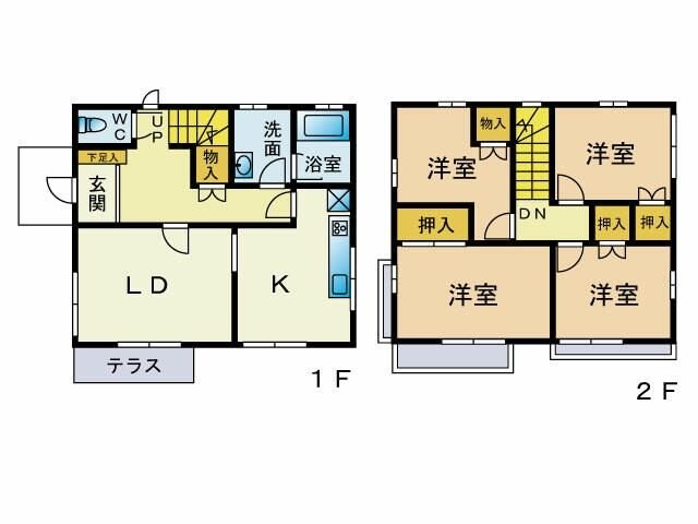 フィオーレＡの物件間取画像