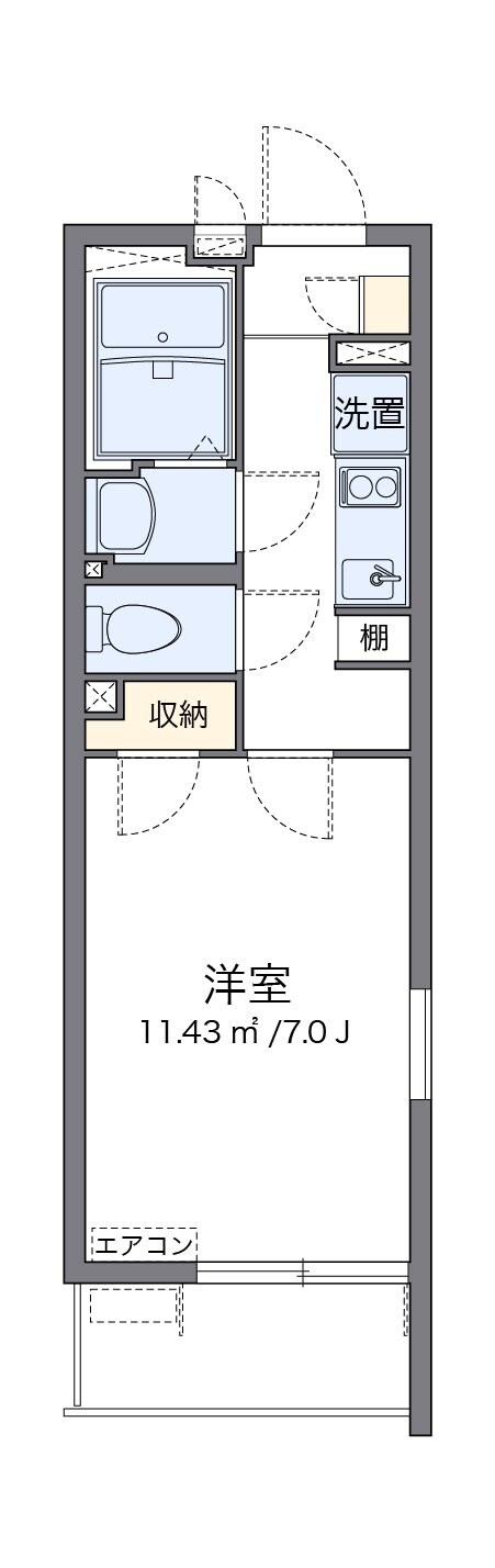 クレイノＭＩＹＡＢＩの物件間取画像