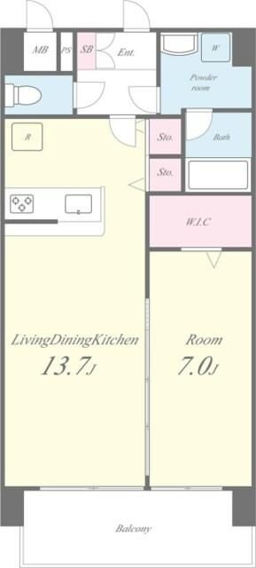 プレリュード桜木町の物件間取画像