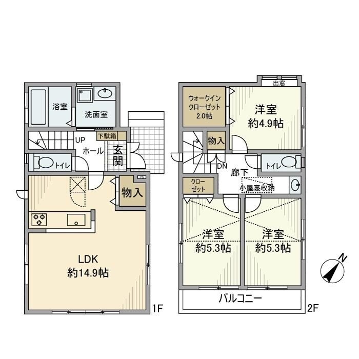 笹目戸建の物件間取画像