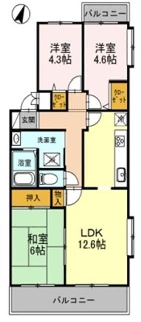 コーポレート東浦和1号棟の物件間取画像