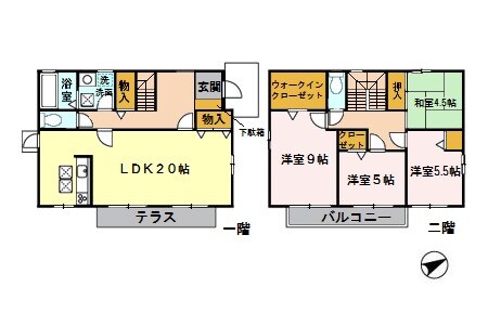 星野貸家　Ｄの物件間取画像