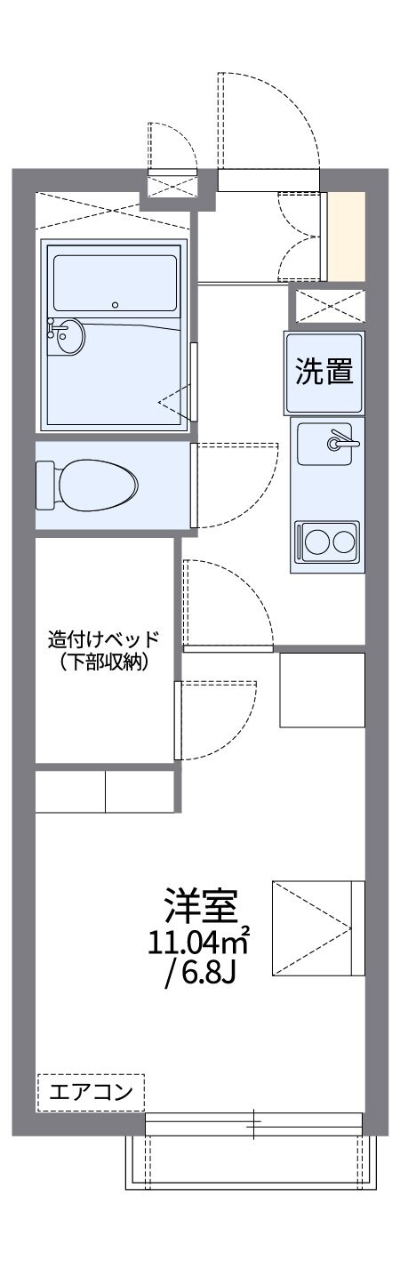 レオパレスＨＡＲＵＳＨＩの物件間取画像