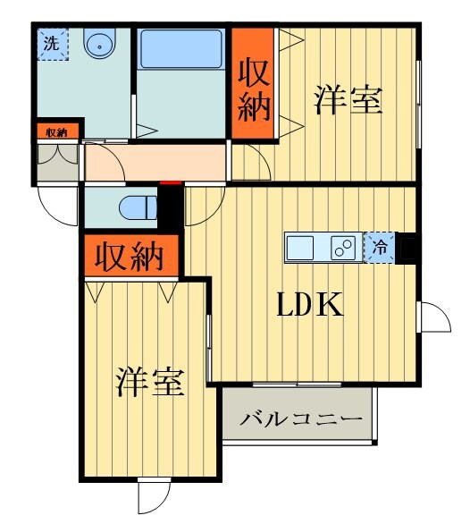 タウンフィールド2の物件間取画像