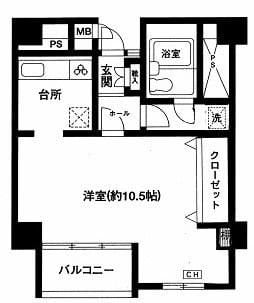 与野ハウス２号棟の物件間取画像