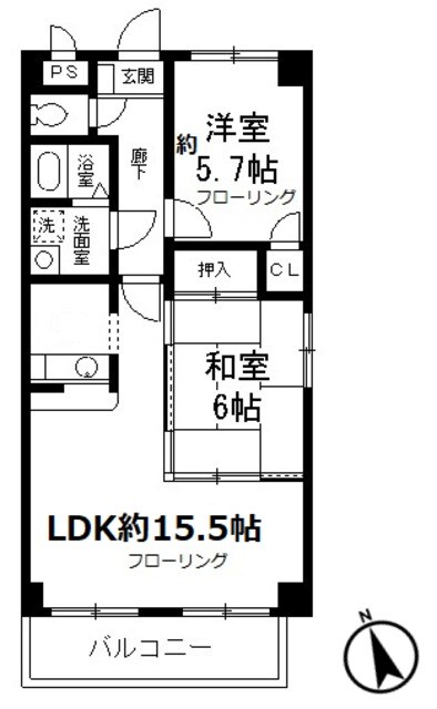 フローラ浦和の物件間取画像