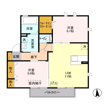 ラフレ仲道　Ｅの物件間取画像