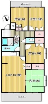 春花園五番館の物件間取画像