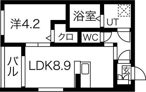 モメンタム志賀本通の物件間取画像