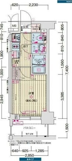 プレサンス名古屋菊井セルカの物件間取画像