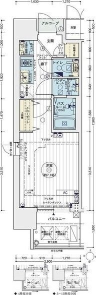 エステムコート名古屋栄プレシャスの物件間取画像